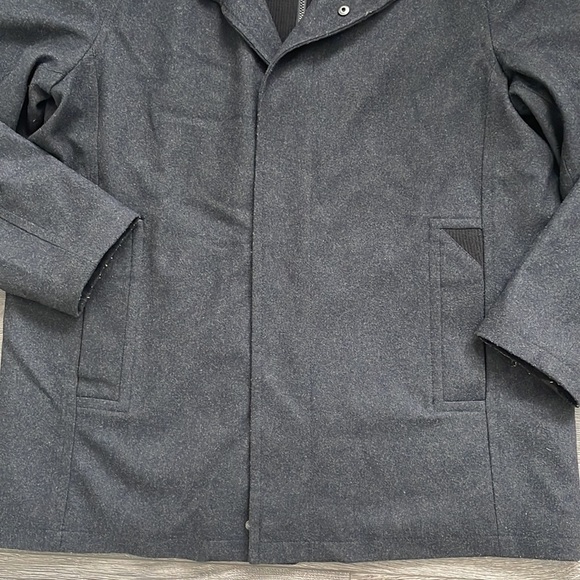 Andrew Marc | Mens Mid Length Wool Water Resistant Inner Bib Jacket XXL Charcoal - Picture 4 of 13
